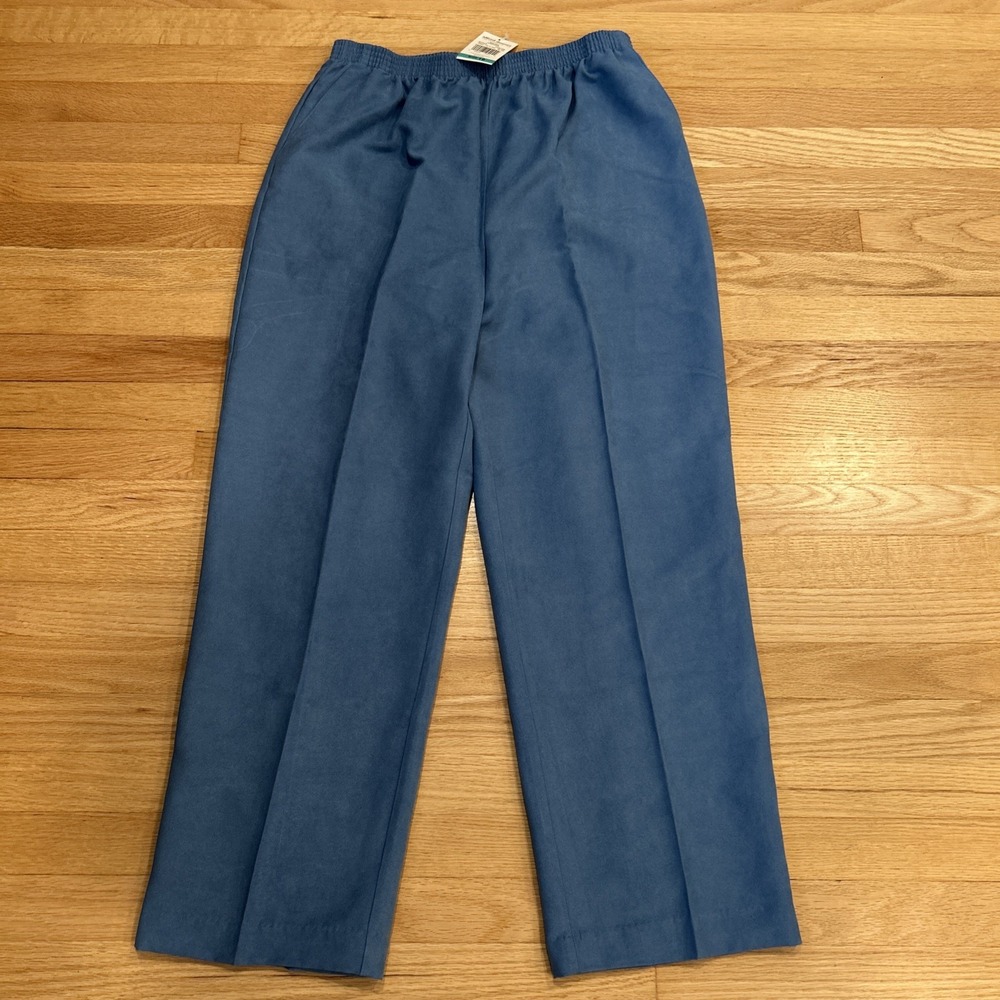 NWT Alfred Dunner Winter Romance Pull On Pants Size 16 Blue